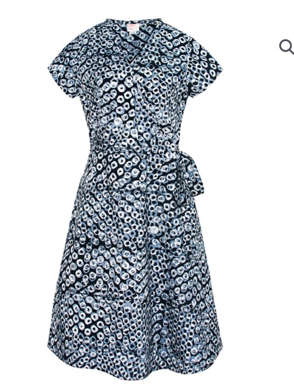Global Mamas Wrap Dress - Black Organic Ring Print